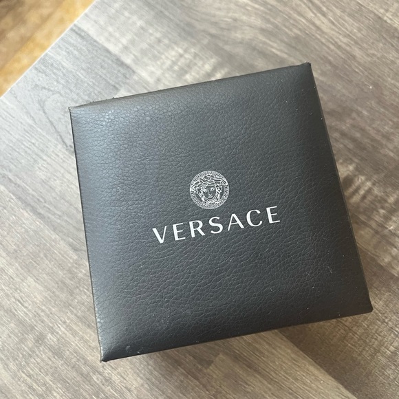 Versace Gold-Tone Printed Silk Scarf Bracelet - Picture 3 of 6